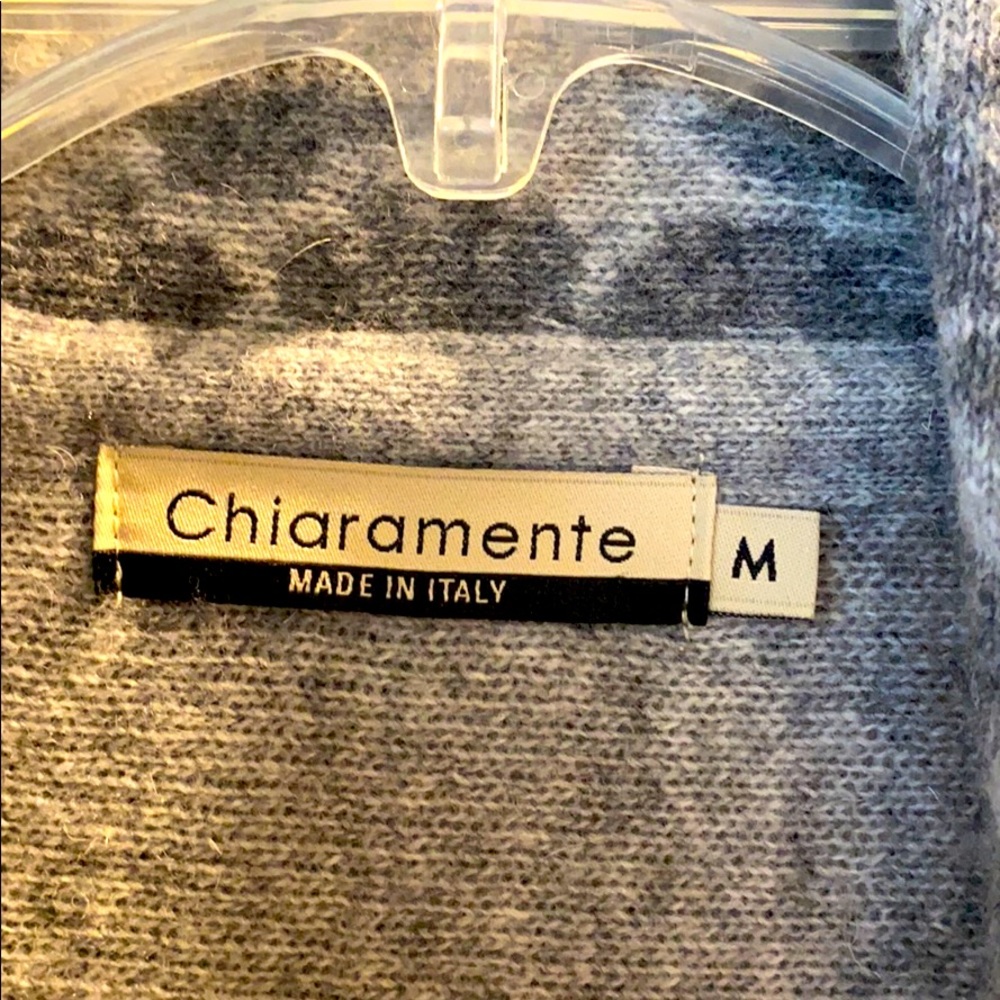 Chiaramente grey cowl neck wool(66%) sweater.